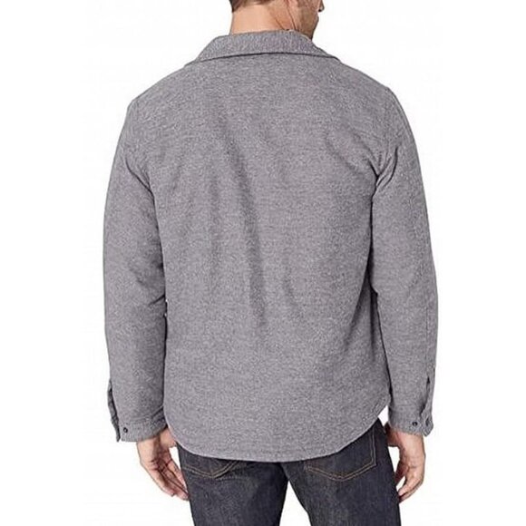 Levi Strauss & Co. Gray Sherpa Lined Zipper Snap Front Soft Shacket Men's XXL - Picture 4 of 14